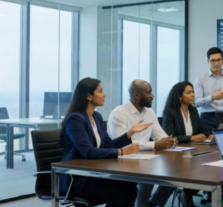 PIPS N PROFITS LTD colleagues collaborating in a modern corporate office
