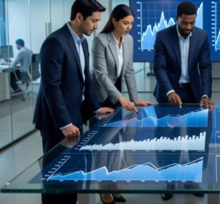 Market trends and analytics visualization