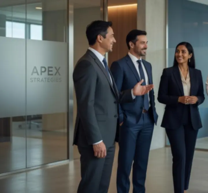Team of business consultants in a meeting